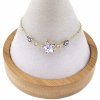 1445 Bransoletka elegancka Austrian Crystal złota cyrkonie 16,5+5 pozłacana 14k Xuping gwiazdki